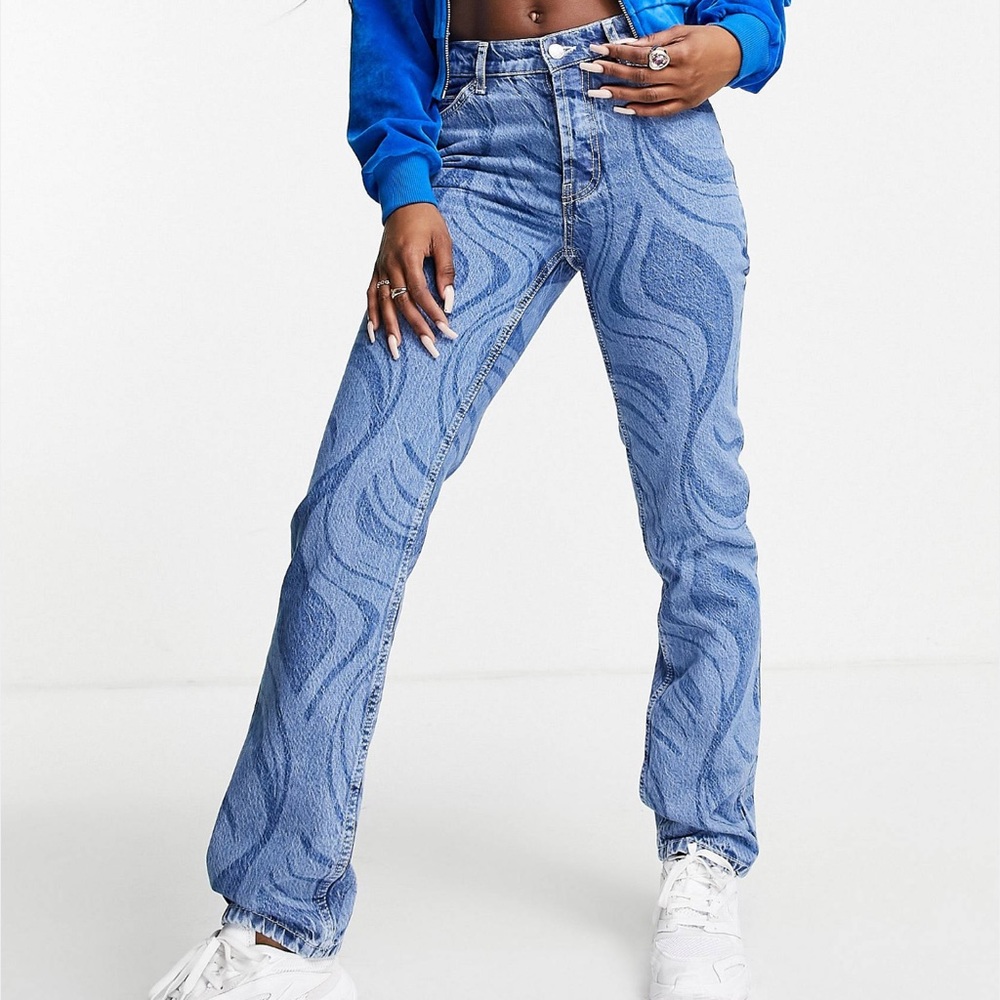 ASOS mid rise straight leg jeans